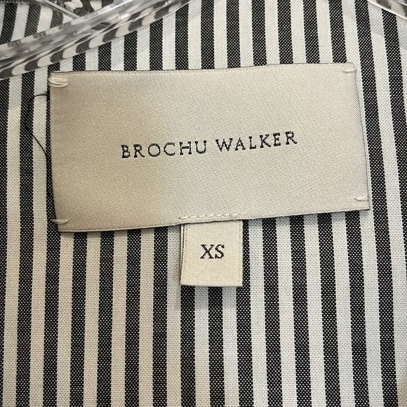 BROCHU WALKER Fraser gray stripe Ashland Stripe dress XS - Picture 7 of 9